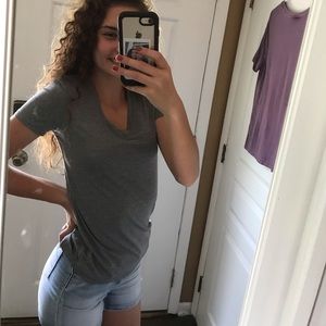 DANSKIN NOW: SEMI-FITTED ATHLETIC V-NECK